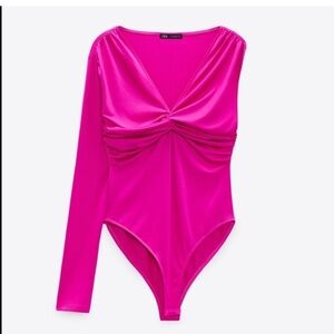 NWOT Zara Pink Bodysuit